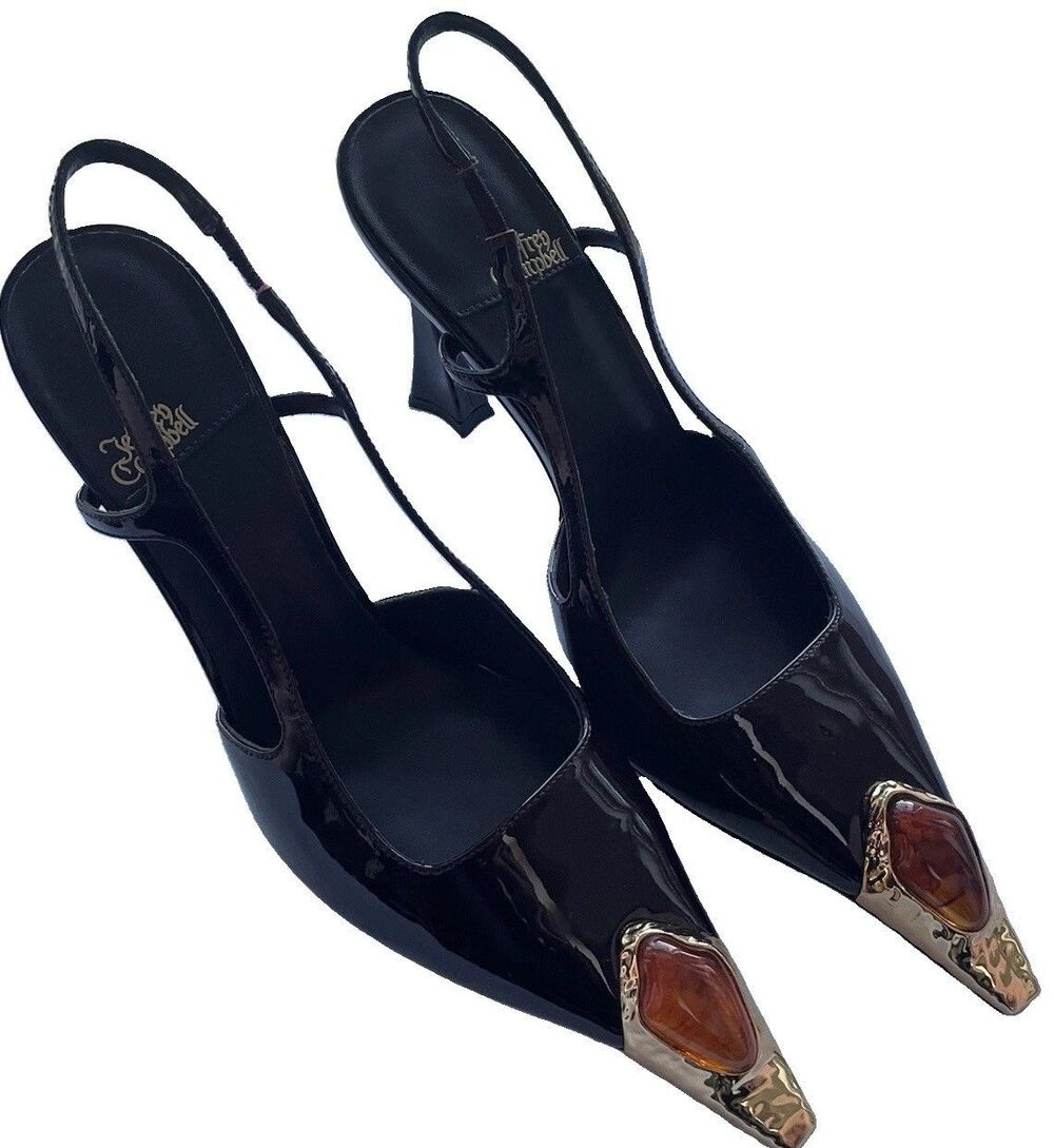 New Jeffrey Campbell Sorcerer Pointed Toe Slingback Pump Women's Size 10 - Picture 8 of 8